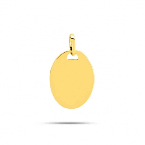 Pendentif or jaune ovale