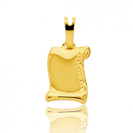 Pendentif or jaune parchemin 