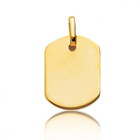 Pendentif or jaune rectangulaire