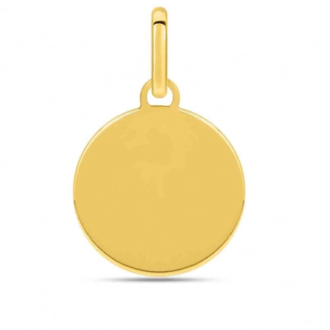 Pendentif or jaune rond 