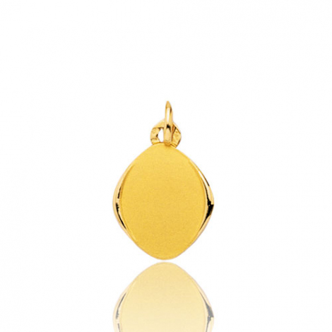 Pendentif ovale or jaune 