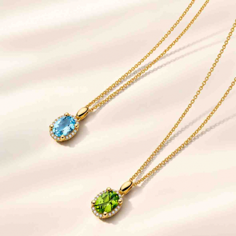 Pendentif Péridot et Diamants