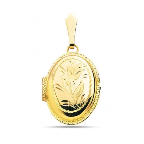 Pendentif Porte-Photos or jaune