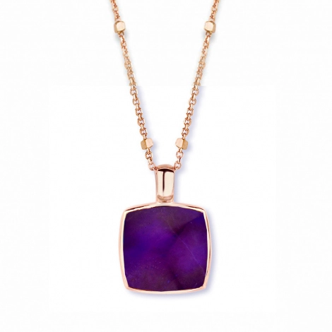 Pendentif Quartz et Sugilite sur Nacre One More