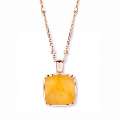 Pendentif quartz sur oeil de tigre jaune One More