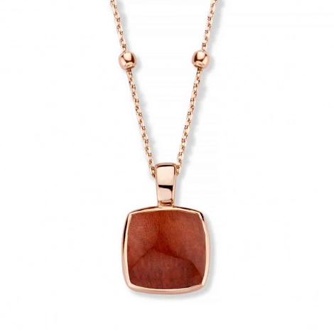 Pendentif Quartz sur Oeil de Tigre Rouge - One More