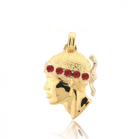 Pendentif tte de Maure rubis