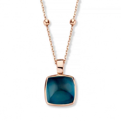 Pendentif topaze London Blue sur nacre - One More