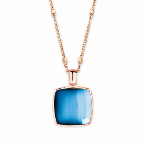Pendentif Topaze Swiss blue sur nacre One More