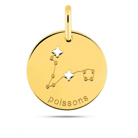 Pendentif Poisson Argent - Médaille En Relief Vintage, Poinçons Espagne, Occasion