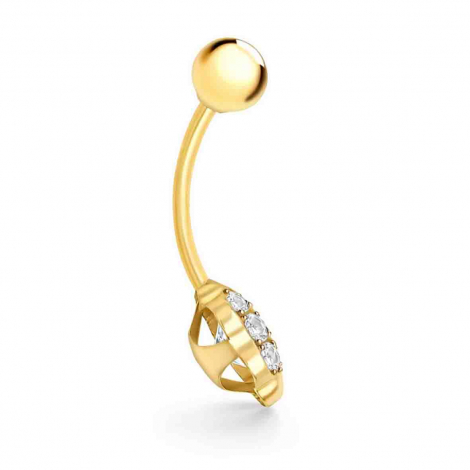 Piercing nombril fleur - Oxyde de Zirconium -