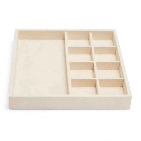 Plateau de rangement multi-compartiments boucles d'oreilles - Wolf 1834 - Vault Half Insert Tray - Beige