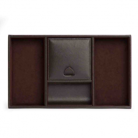 Plateau Rangement Wolf 1834 - Blake Valet Tray - Marron