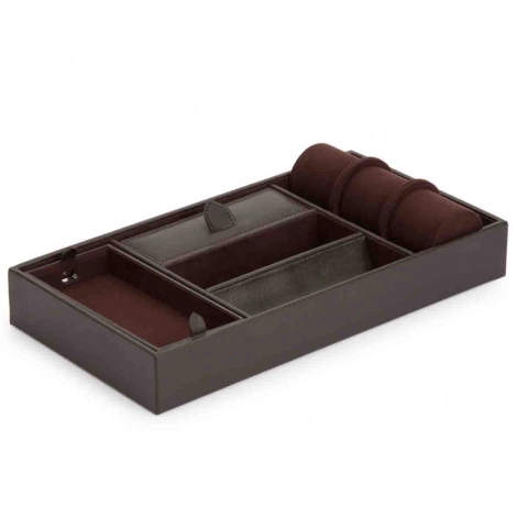 Plateau Rangement Wolf 1834 - Blake Valet Tray With Cuff -Marron