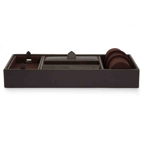 Plateau Rangement Wolf 1834 - Blake Valet Tray With Cuff -Marron