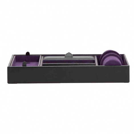 Plateau Rangement Wolf 1834 - Blake Valet Tray With Cuff -Noir/Violet