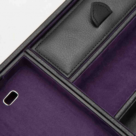 Plateau Rangement Wolf 1834 - Blake Valet Tray With Cuff -Noir/Violet