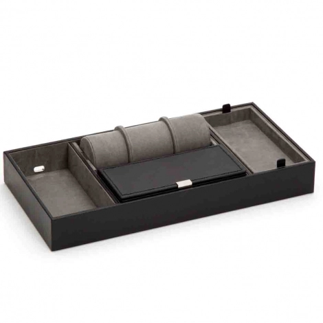 Plateau Rangement Wolf 1834 - Howard Valet Tray - Noir