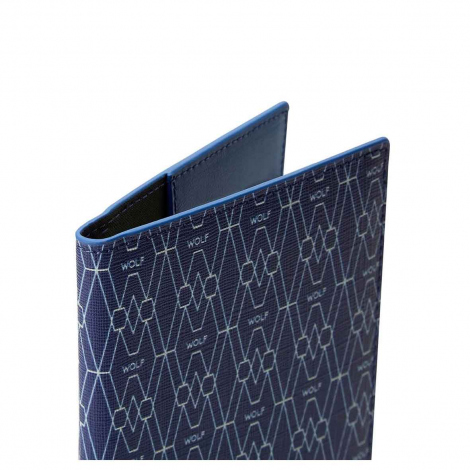 Pochette de passeport Wolf 1834 - Signature - Bleu