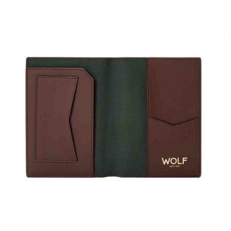 Pochette de passeport Wolf 1834 - Signature - Marron