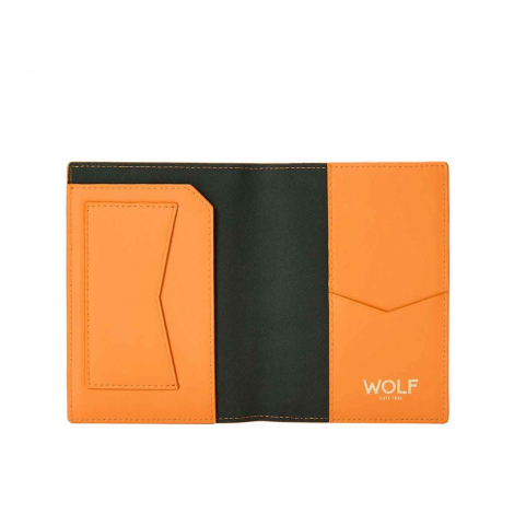 Pochette de passeport Wolf 1834 - Signature - Orange