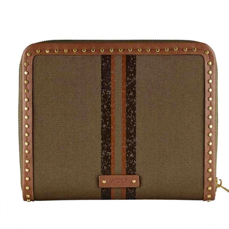  Portefeuille de Bijoux Wolf 1834 - Ida Travel Zip Jewellery Portfolio - Kaki
