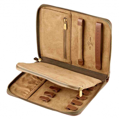 Portefeuille de Bijoux Wolf 1834 - Ida Travel Zip Jewellery Portfolio - Kaki