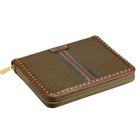  Portefeuille de Bijoux Wolf 1834 - Ida Travel Zip Jewellery Portfolio - Kaki