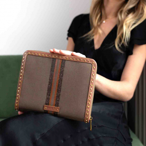  Portefeuille de Bijoux Wolf 1834 - Ida Travel Zip Jewellery Portfolio - Kaki