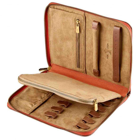 Portefeuille de Bijoux Wolf 1834 - Ida Travel Zip Jewellery Portfolio - Orange