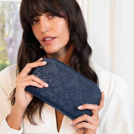 Portefeuille de Bijoux Wolf 1834 - Wolf X Liberty Travel Jewellery Portfolio - Bleu