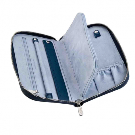 Portefeuille de Bijoux Wolf 1834 - Wolf X Liberty Travel Jewellery Portfolio - Bleu