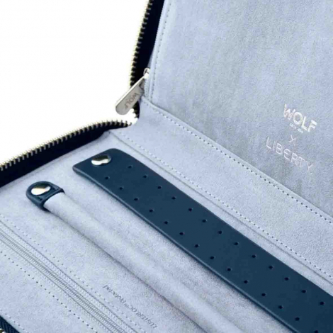 Portefeuille de Bijoux Wolf 1834 - Wolf X Liberty Travel Jewellery Portfolio - Bleu