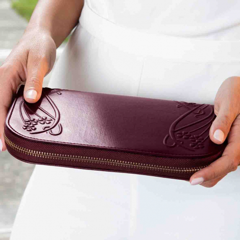 Portefeuille de Bijoux Wolf 1834 - Wolf X Liberty Travel Jewellery Portfolio - Bordeau