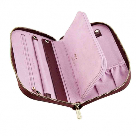 Portefeuille de Bijoux Wolf 1834 - Wolf X Liberty Travel Jewellery Portfolio - Bordeau