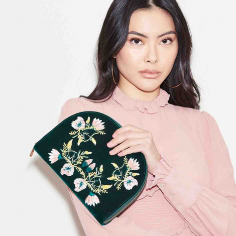 Portefeuille de Bijoux Wolf 1834 - Zoe Portfolio - Forest Green