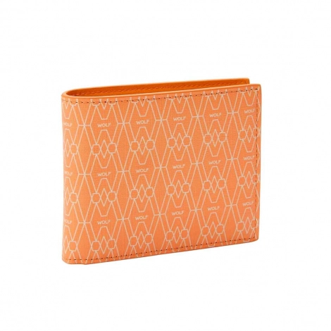 Portefeuille Monnaie Wolf 1834 - Signature - Orange