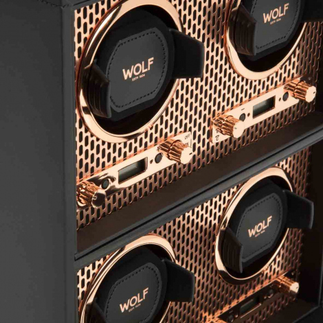 Remontoir Montre Wolf 1834 - AXIS 4 Piece Watch Winder - Powder Coat