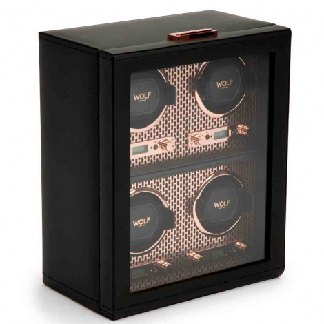 Remontoir Montre Wolf 1834 - AXIS 4 Piece Watch Winder - Powder Coat
