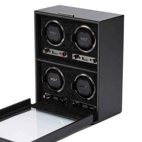 Remontoir Montre Wolf 1834 - British Racing 4 PC Watch Winder