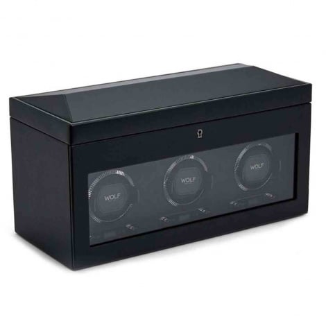 Remontoir Montre Wolf 1834 - British Racing Triple Watch Winder With Storage