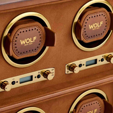 Remontoir Montre Wolf 1834 - Brogue 4 Piece Watch Winder - Marron Brun