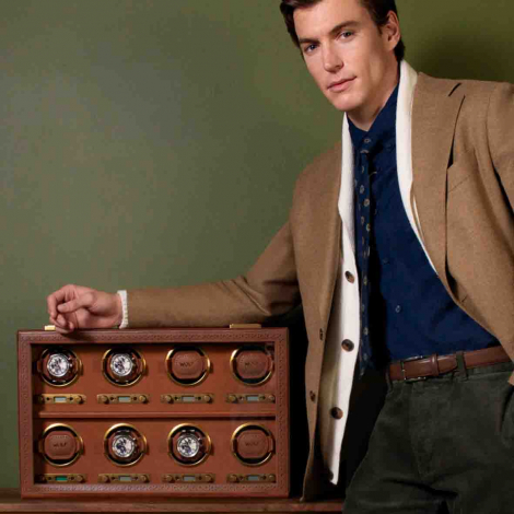 Remontoir Montre Wolf 1834 - Brogue 6 Piece Watch Winder - Marron Brun