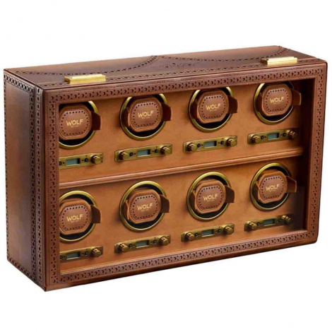 Remontoir Montre Wolf 1834 - Brogue 8 Piece Watch Winder - Marron Brun