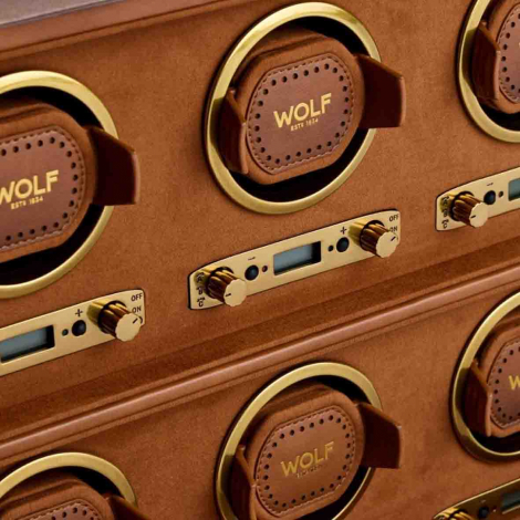 Remontoir Montre Wolf 1834 - Brogue 8 Piece Watch Winder - Marron Brun