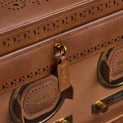 Remontoir Montre Wolf 1834 - Brogue Double Watch Winder - Marron Brun