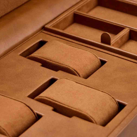 Remontoir Montre Wolf 1834 - Brogue Double Watch Winder - Marron Brun