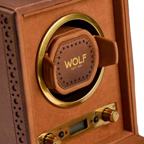 Remontoir Montre Wolf 1834 - Brogue Single Watch Winder - Marron Brun