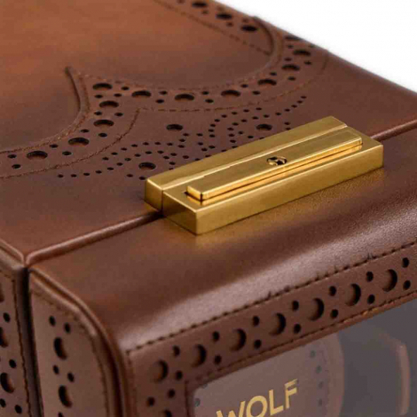 Remontoir Montre Wolf 1834 - Brogue Single Watch Winder - Marron Brun