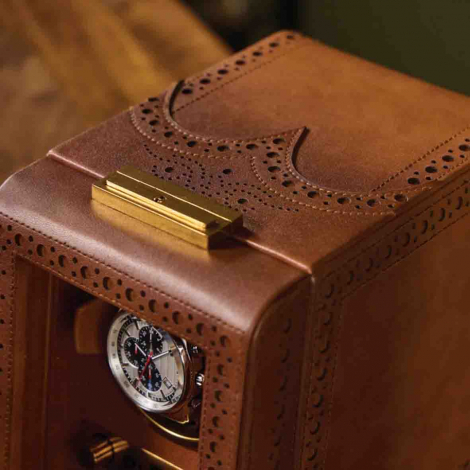 Remontoir Montre Wolf 1834 - Brogue Single Watch Winder - Marron Brun